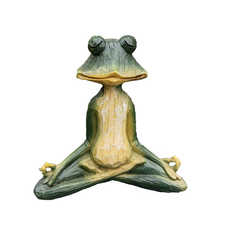 Meditation Frog Resin Sculpture Garden Decoration