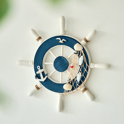 Mediterranean Wooden Rudder Wall Decor