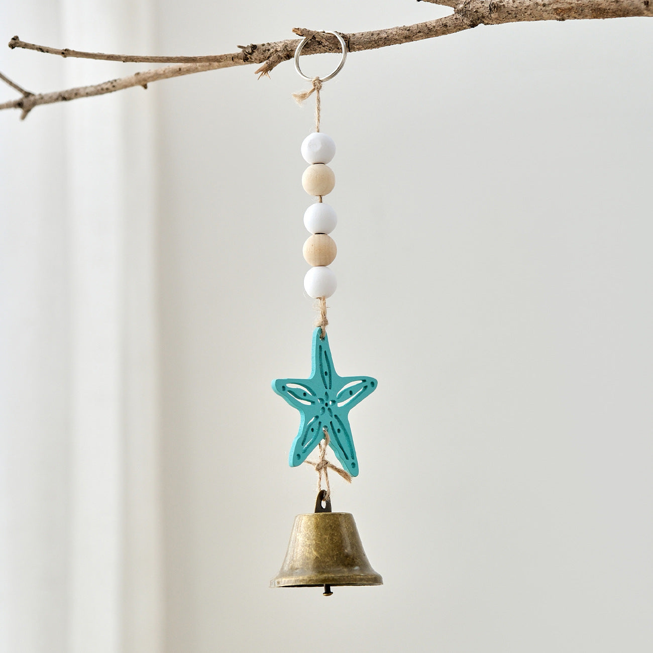 Mediterranean Wooden Sailboat Wind Chime