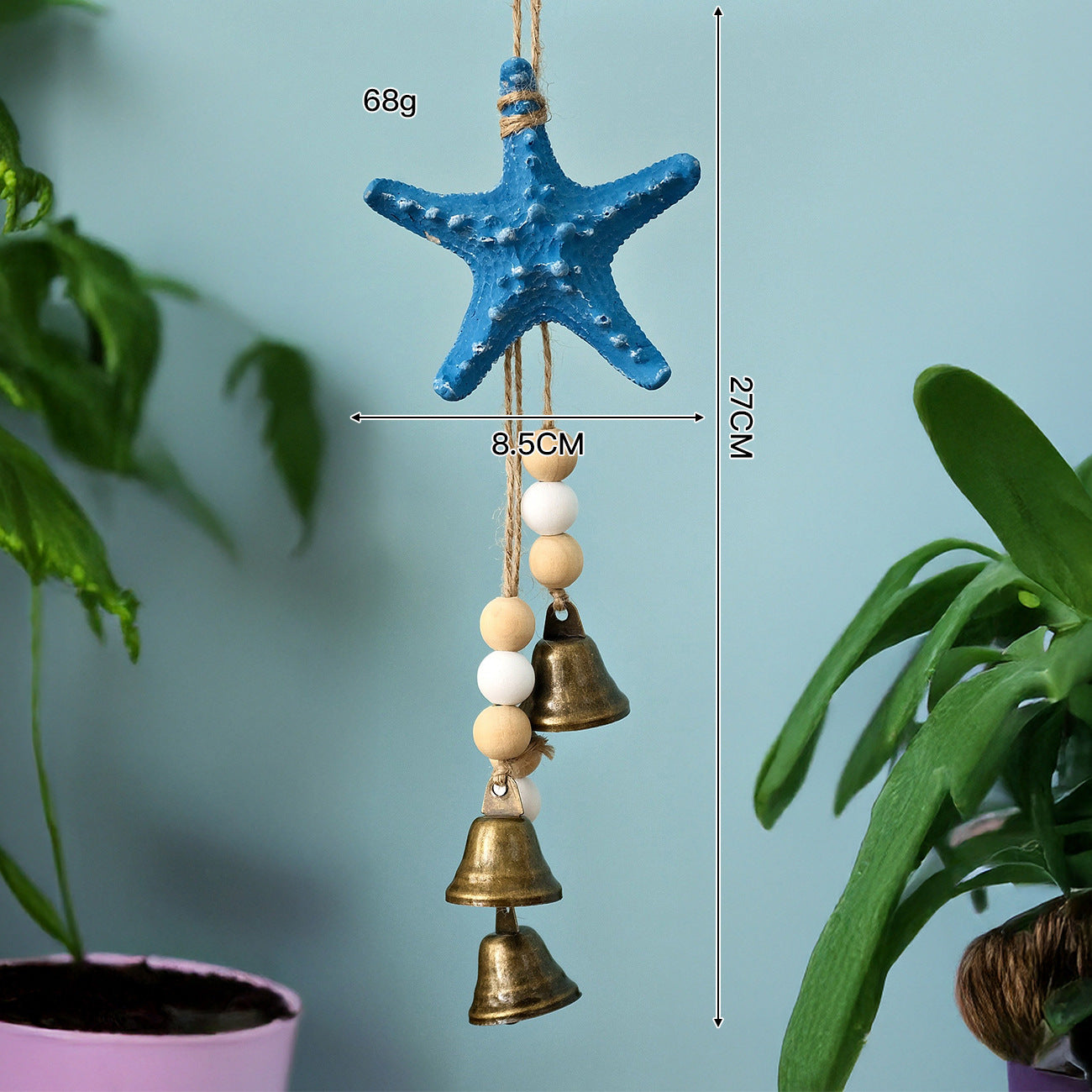 Mediterranean Wooden Sailboat Wind Chime