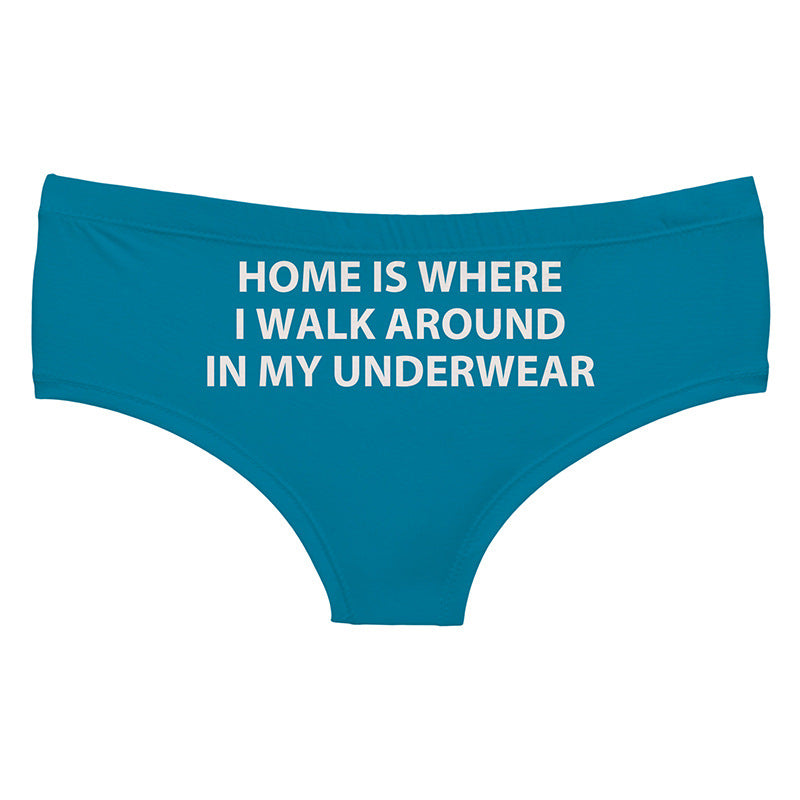 Medium-low waist letter-style women's thong pants