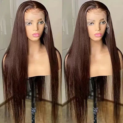 Medium Part Long Straight Synthetic Hair Wigs
