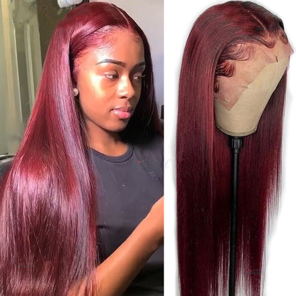 Medium Part Long Straight Synthetic Hair Wigs