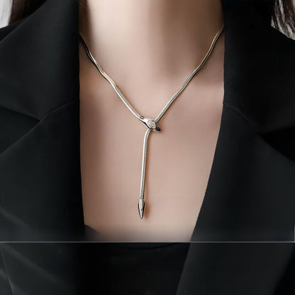 Medusa Zircon Snake Necklace