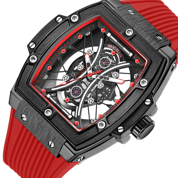 Megir Men's Square Luminous Sports Watch