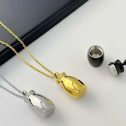 Memorial Ashes Hair Keepsake Necklace Pendant