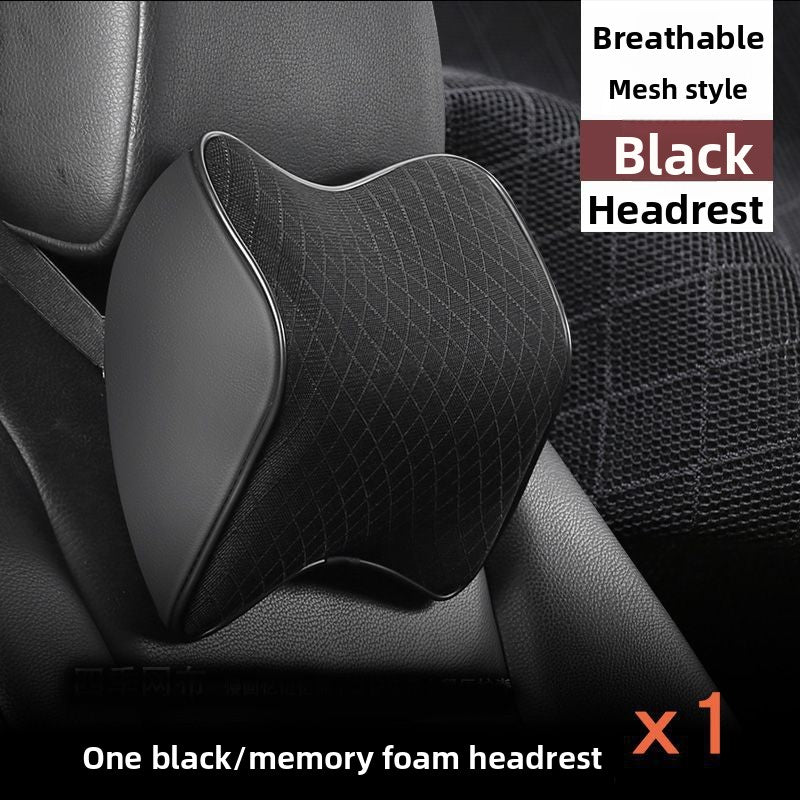 Memory Foam Car Headrest and Lumbar Pillow Set