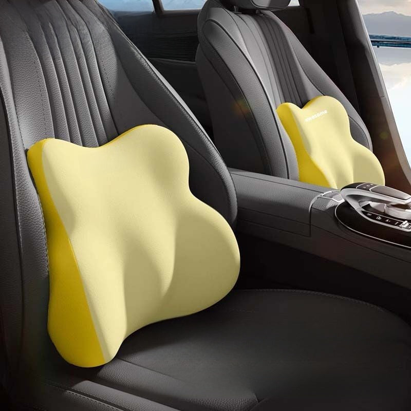 Memory Foam Car Headrest and Lumbar Support Cushion