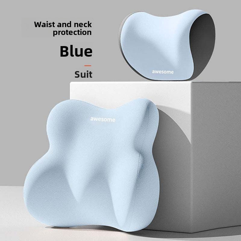 Memory Foam Car Headrest and Lumbar Support Cushion