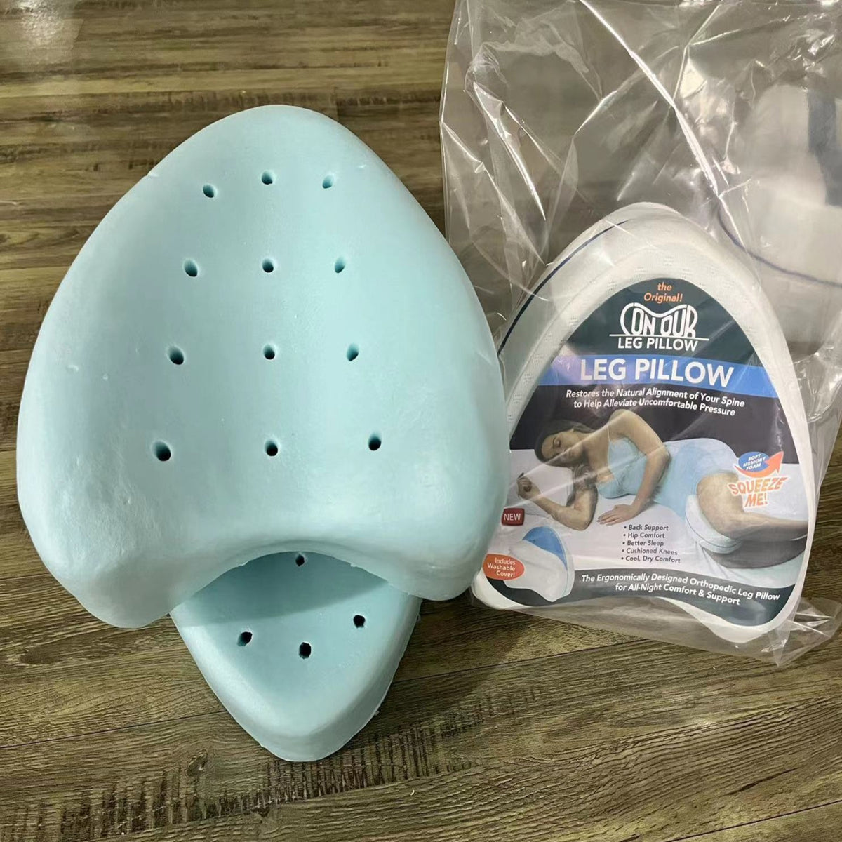 Memory foam leg pillow