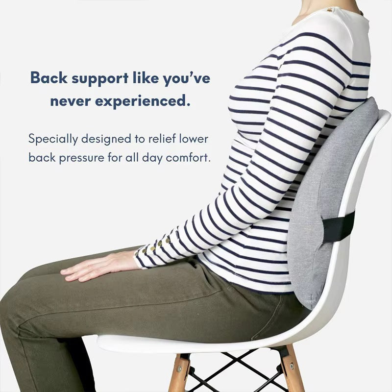 Memory Foam Lumbar Support Pillow with Removable Cover