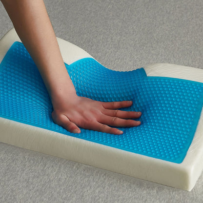 Memory Foam Neck Pillow with Cooling Gel