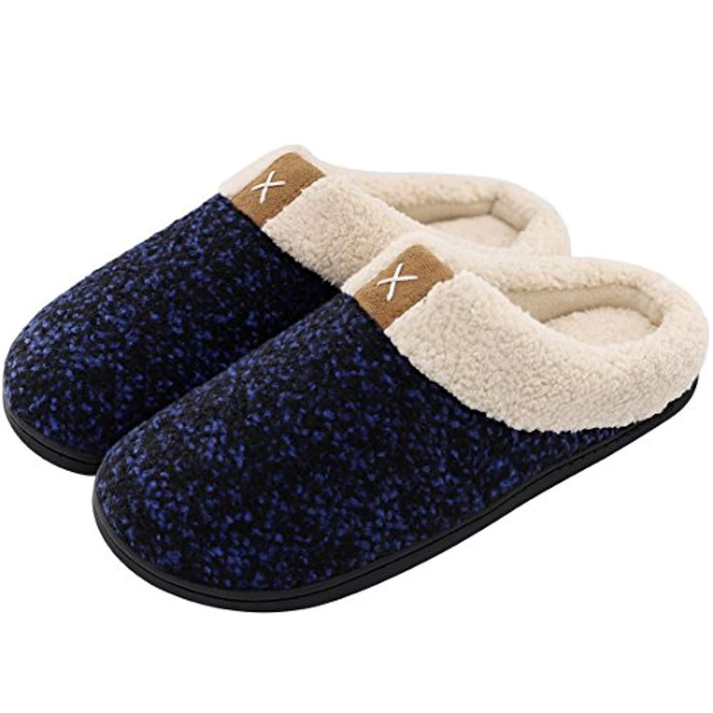 Memory Foam Plush Lined Slippers