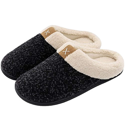 Memory Foam Plush Lined Slippers