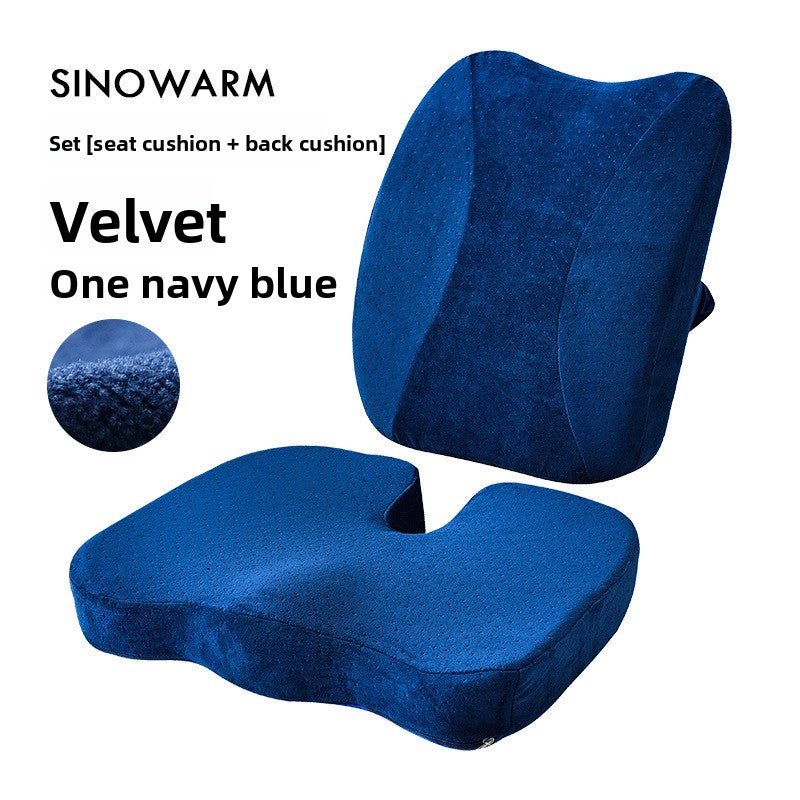Memory Foam Seat Cushion with Lumbar Support