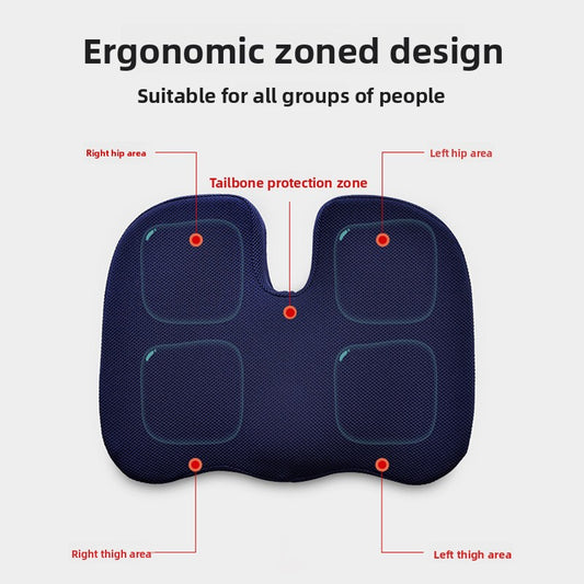Memory Foam Seat Cushion with Lumbar Support