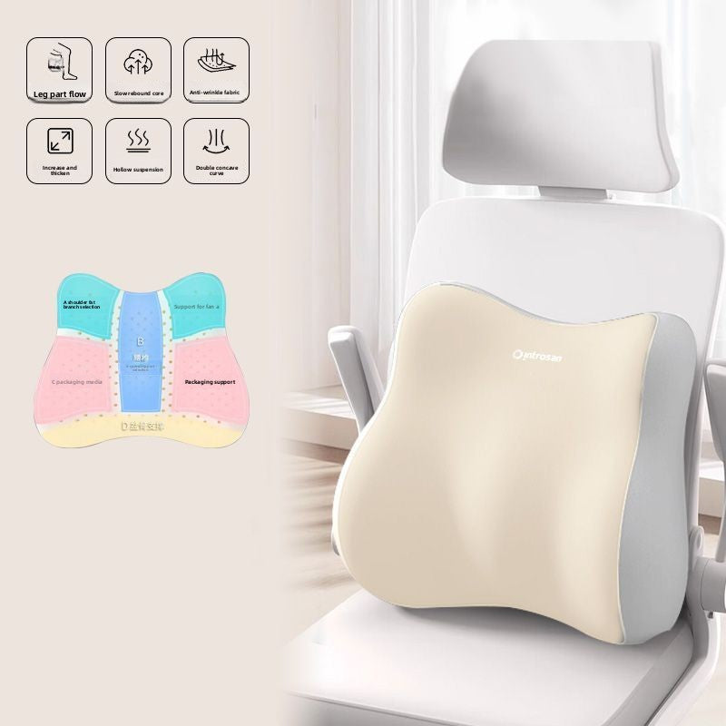 Memory Foam Seat Cushion with Lumbar Support