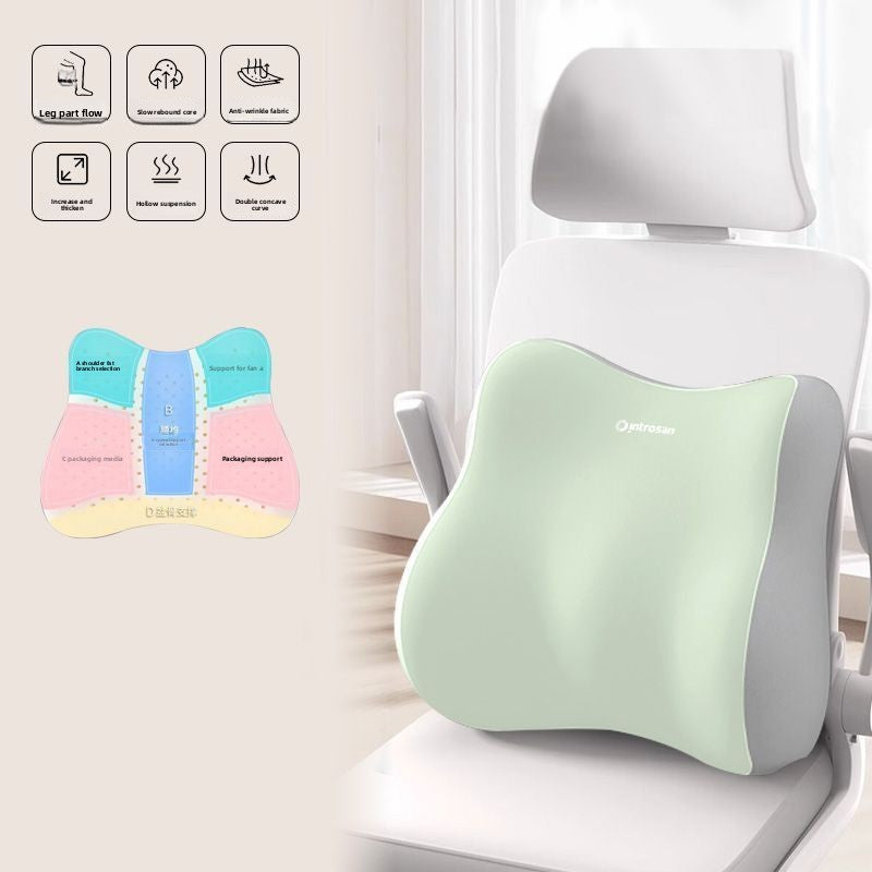 Memory Foam Seat Cushion with Lumbar Support