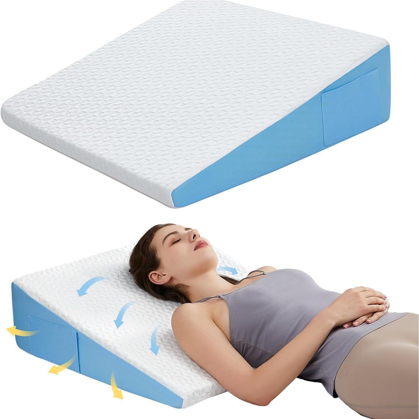 Memory foam triangle pillow