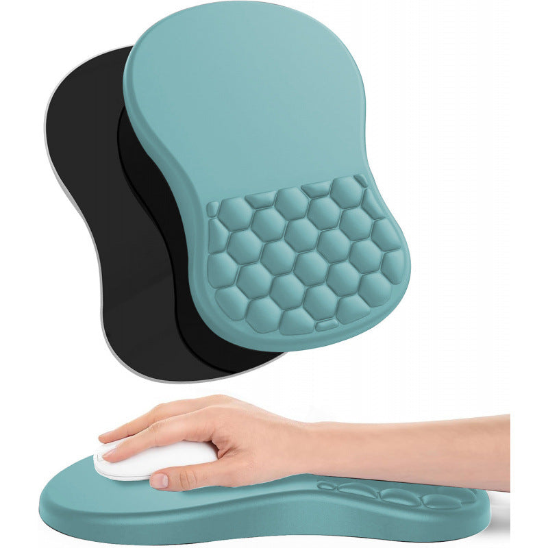 Memory Foam Wrist Support Mouse Pad with PU Base