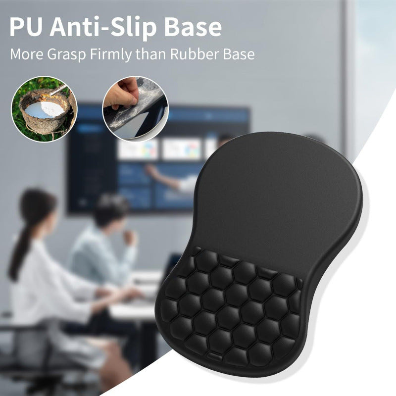 Memory Foam Wrist Support Mouse Pad with PU Base