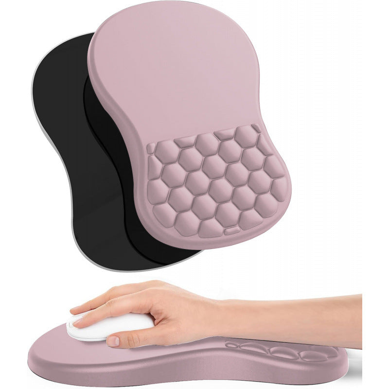 Memory Foam Wrist Support Mouse Pad with PU Base