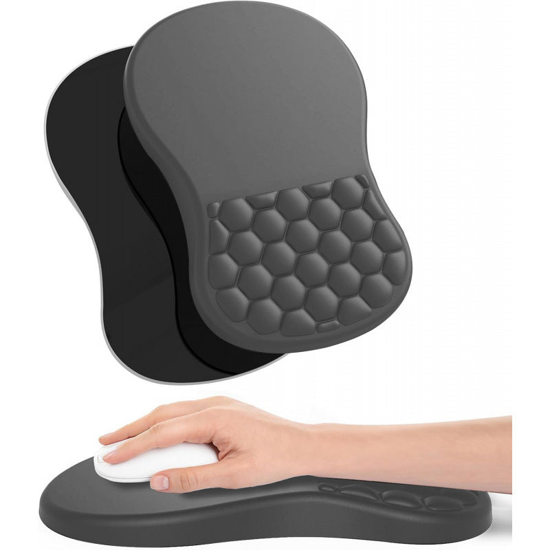 Memory Foam Wrist Support Mouse Pad with PU Base