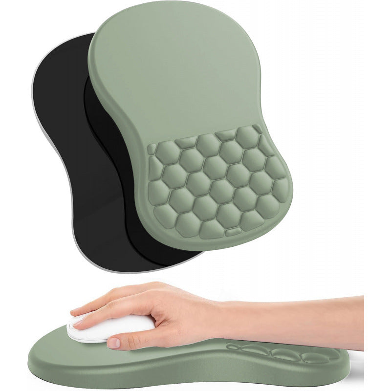 Memory Foam Wrist Support Mouse Pad with PU Base