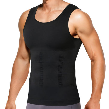 Men Body Shaping Compression Fitness Shirt