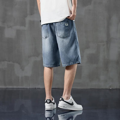 men denim shorts