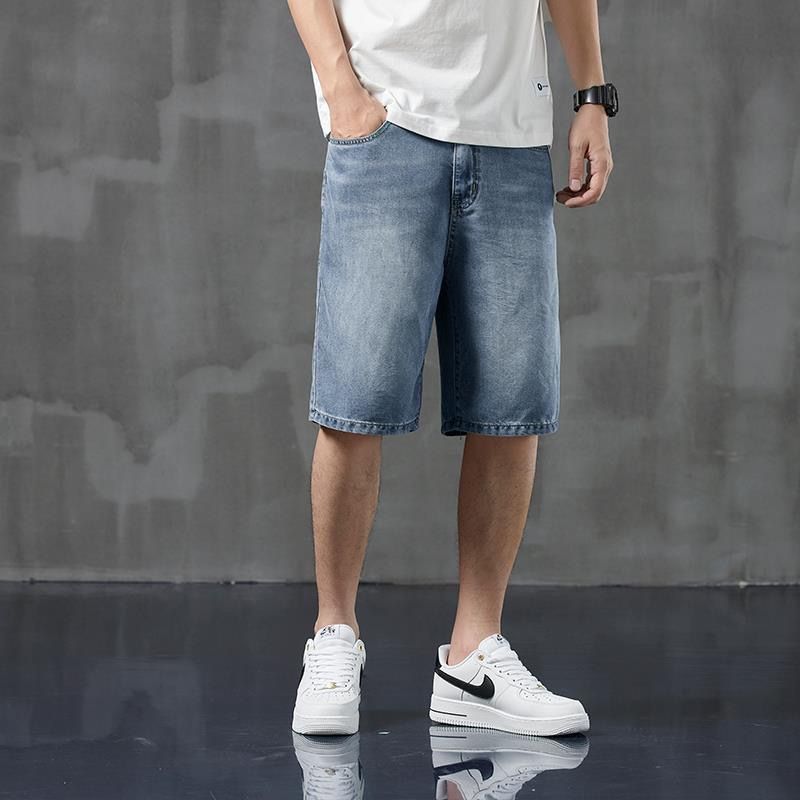 men denim shorts
