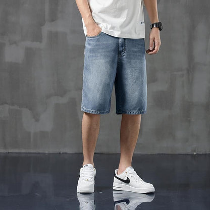 men denim shorts