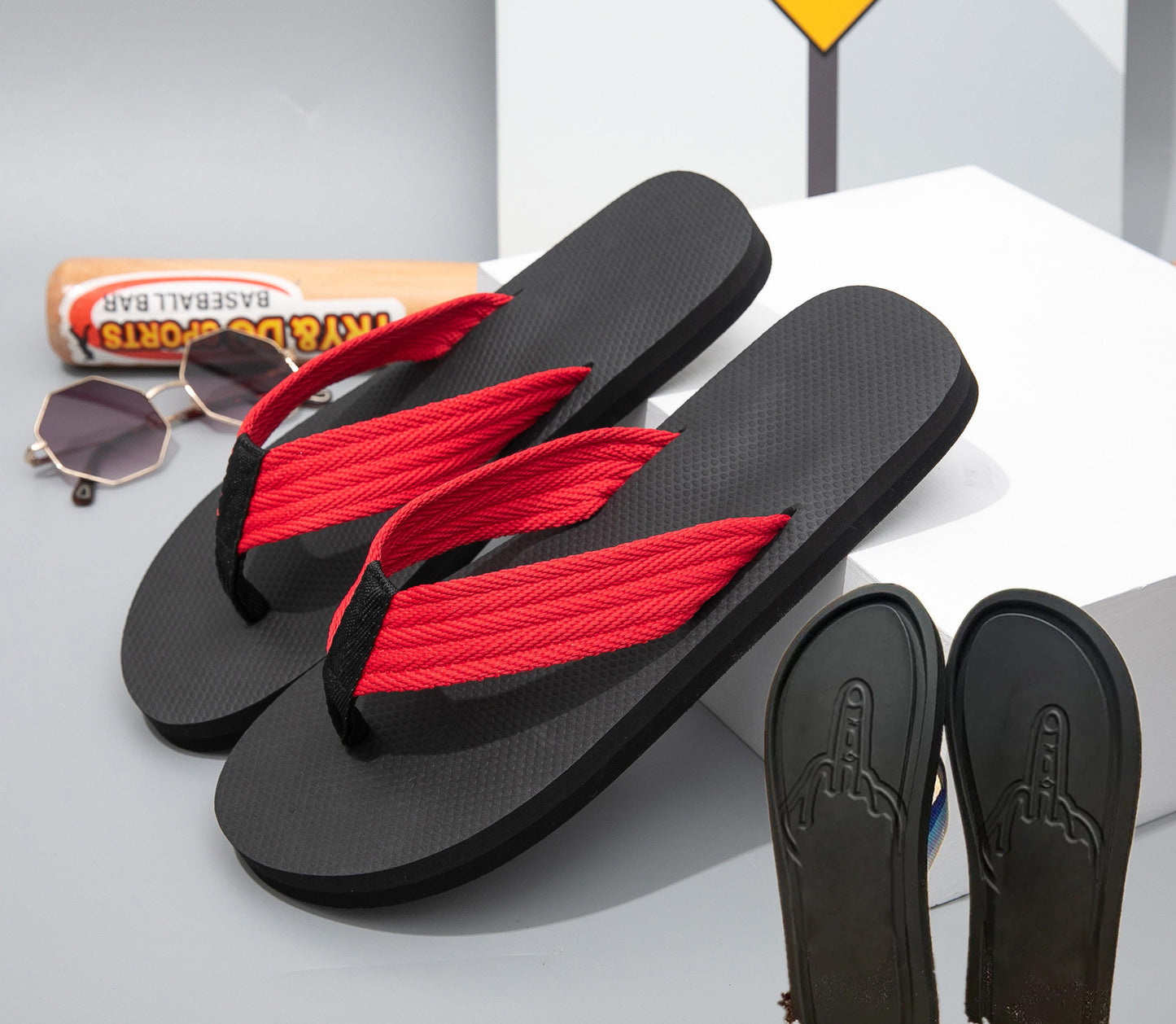 Men EVA Thick Sole Beach Flip Flops