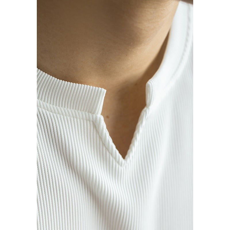 Men Fashion Collared Shirt Loose Casual Summer Top