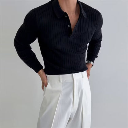 Men Half Zip Knit Sweater