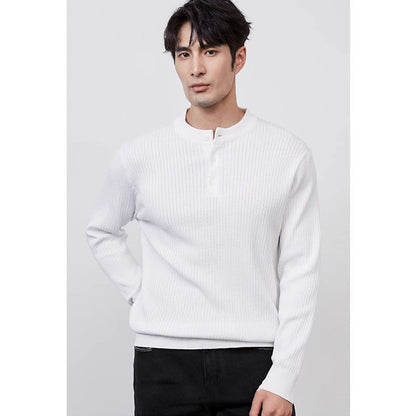 Men Half Zip Knit Sweater