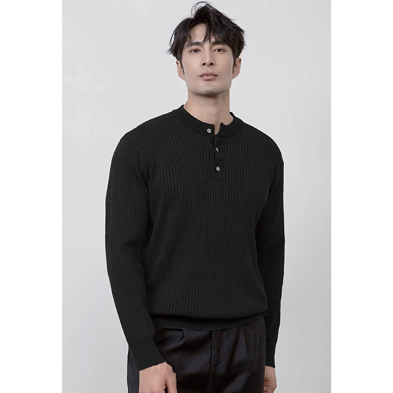 Men Half Zip Knit Sweater