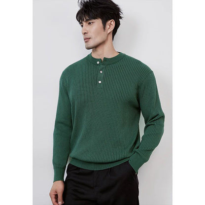 Men Half Zip Knit Sweater