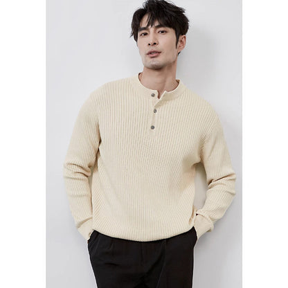 Men Half Zip Knit Sweater