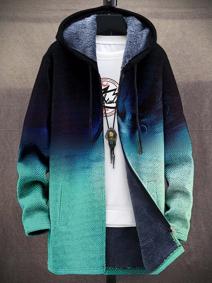 Men's 3D Digital Print Hooded Jacket