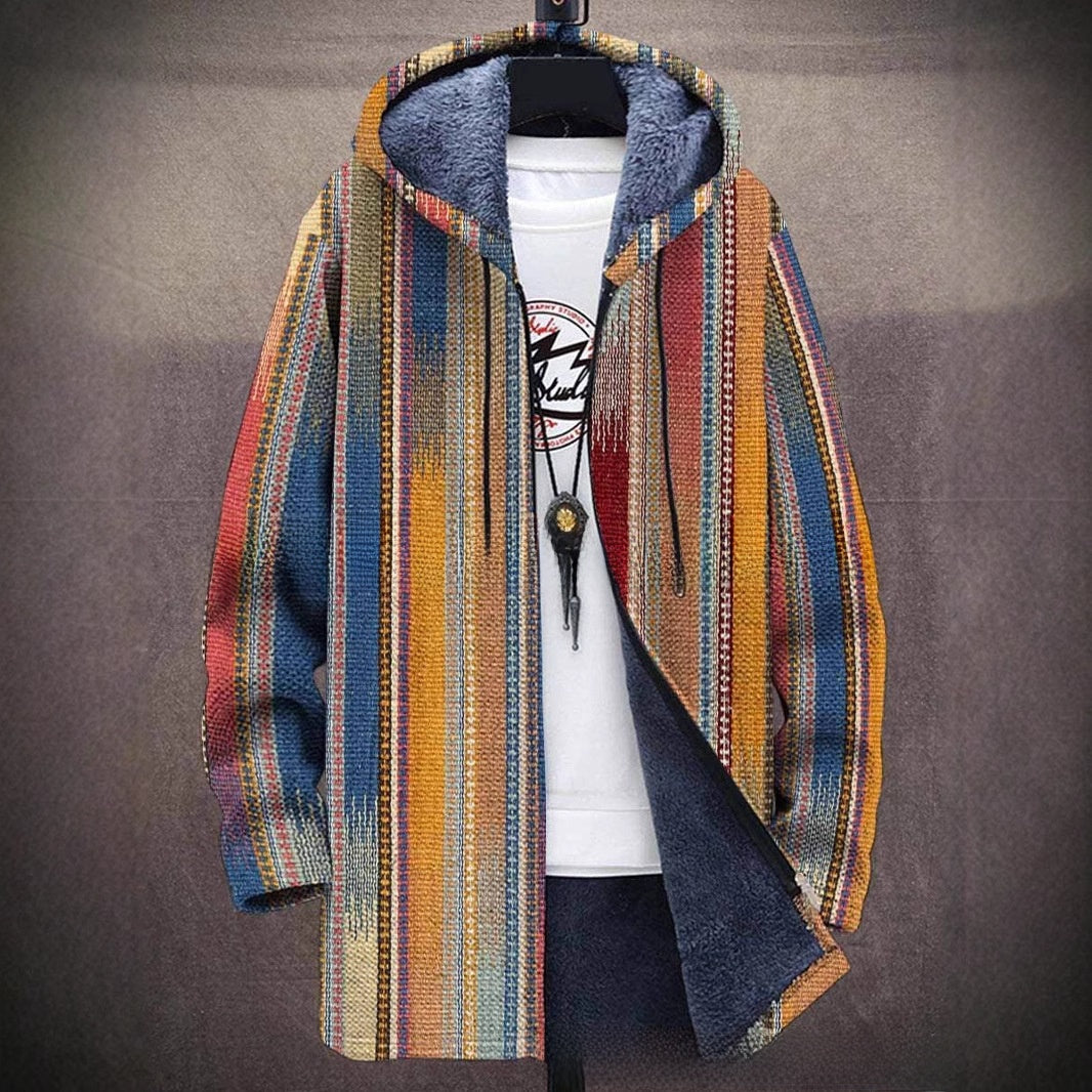 Men's 3D Digital Print Hooded Jacket
