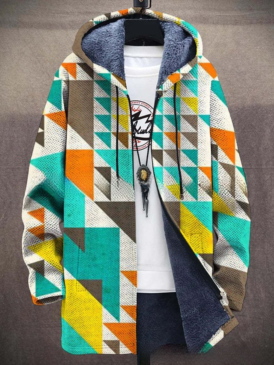 Men's 3D Digital Print Hooded Jacket