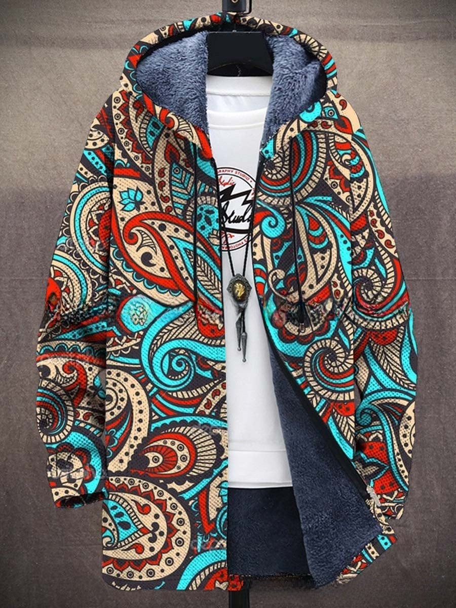 Men's 3D Digital Print Hooded Jacket