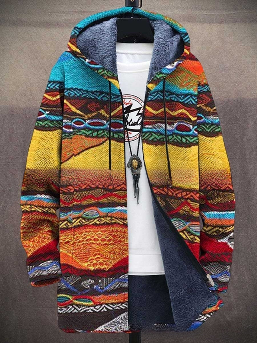 Men's 3D Digital Print Hooded Jacket