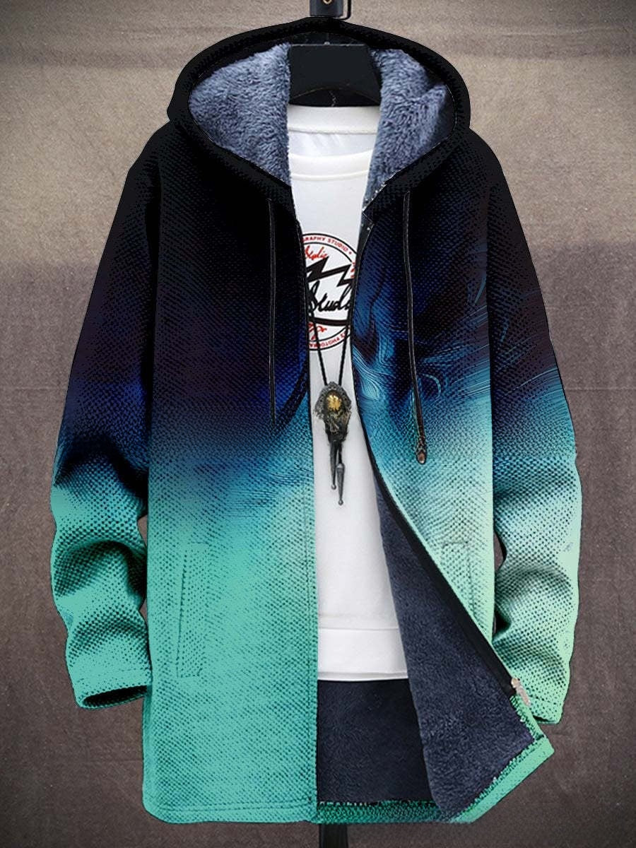 Men's 3D Digital Print Hooded Jacket