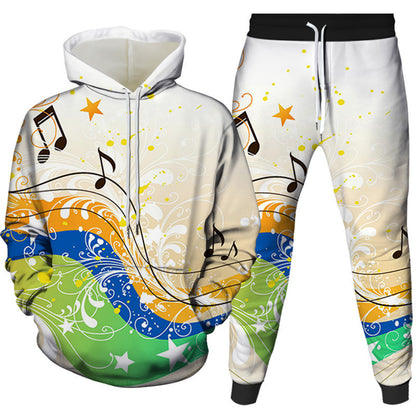 Men's 3D Digital Print Hooded Sweatshirt