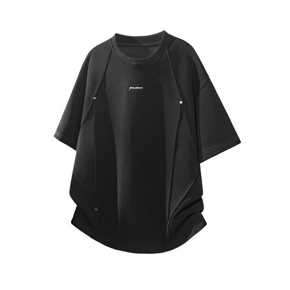 Men's 3D Pleated Short Sleeve T-Shirt