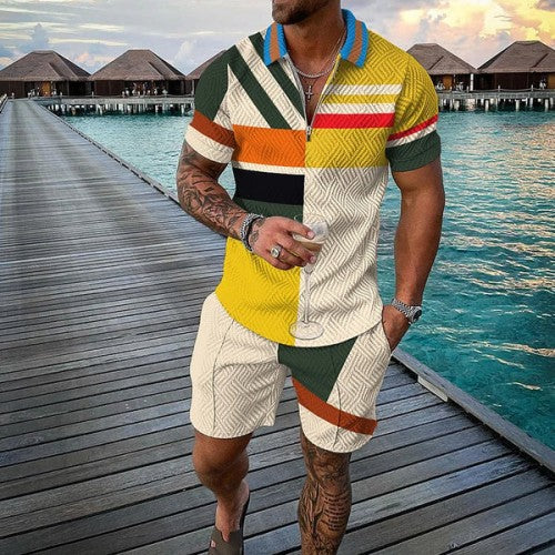Men's 3D Printed Short Sleeve Sportswear
