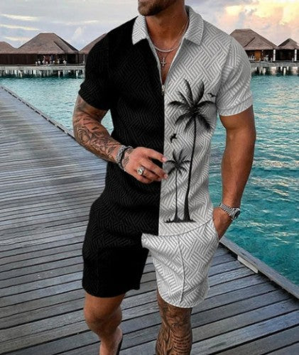Men's 3D Printed Short Sleeve Sportswear
