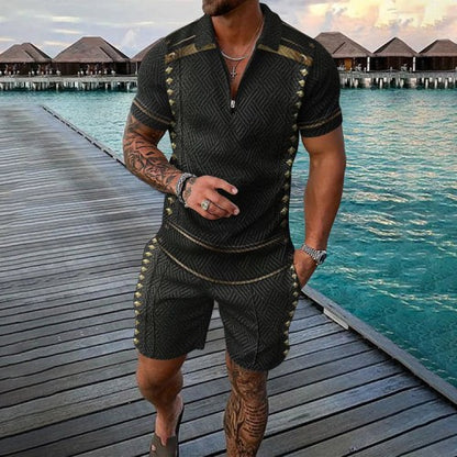 Men's 3D Printed Short Sleeve Sportswear